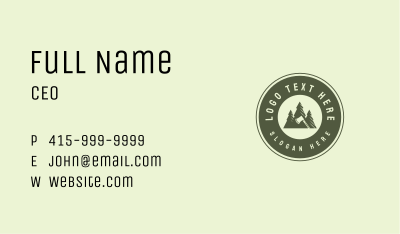 Carpentry Axe Tree Business Card Image Preview