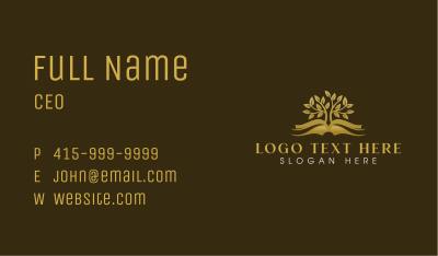 Tree Book Reading Business Card Image Preview