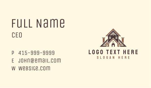 Tudor House Architecture Business Card Design Image Preview