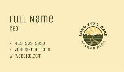 Rustic Lawn Field Business Card
