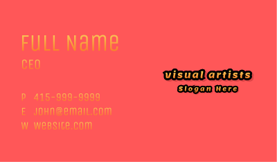 Cartoon Artist Streetwear  Business Card Image Preview