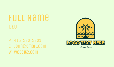 Coconut Island Badge Business Card