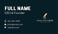 Writing Quill Author Business Card Design