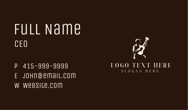 Guitar Instrument Performer Business Card Design Image Preview