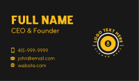 Billiard Ball Badge Business Card Image Preview