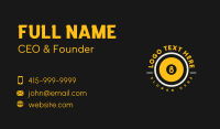 Billiard Ball Badge Business Card Design