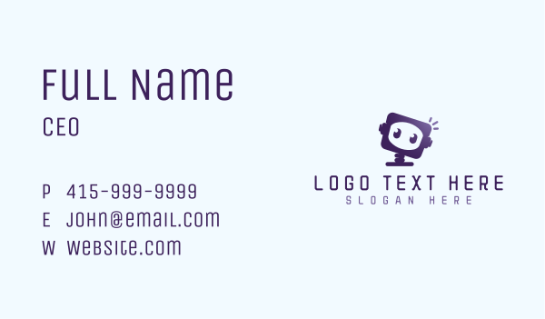 Digital Robot Tech Business Card Design Image Preview