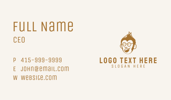 Hipster Monkey Jungle  Business Card Design Image Preview