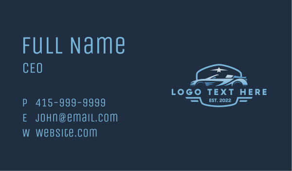 Blue Sports Car Vehicle  Business Card Design Image Preview