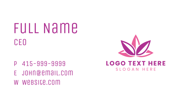 Lotus Flower Beauty Business Card Design Image Preview