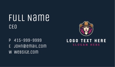 Feminine Cowgirl Saloon Business Card Image Preview