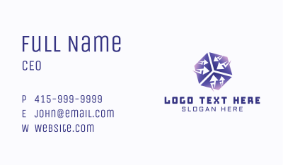 Gradient Cube Arrow Logistics Business Card Image Preview