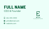 Green Environment Letter E Business Card Image Preview