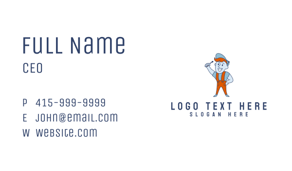 Retro Screwdriver Handyman Business Card Design Image Preview