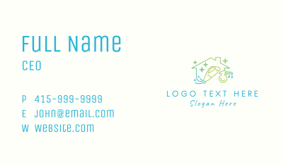 Residential Housekeeping Cleaning Business Card