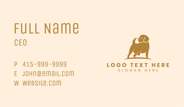 Beagle Puppy Pet Business Card Design Image Preview