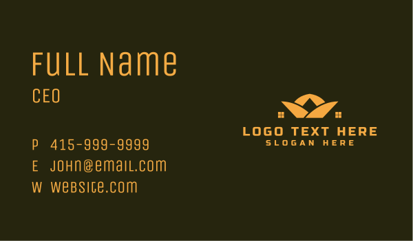 House Roof Realty Business Card Design Image Preview