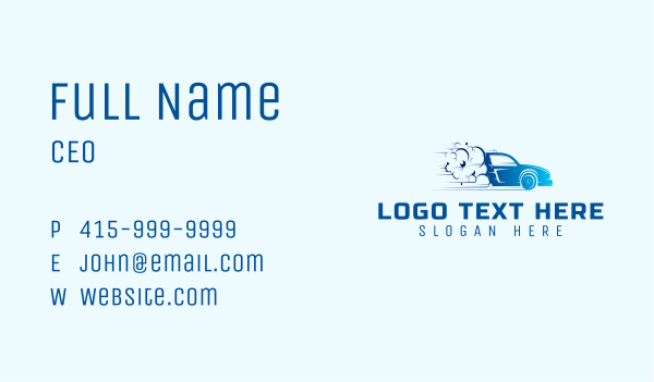 Fast Auto Detailing Business Card Design Image Preview