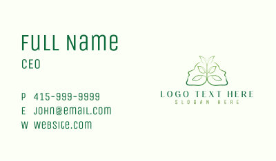Wellness Plant Skincare Business Card Image Preview