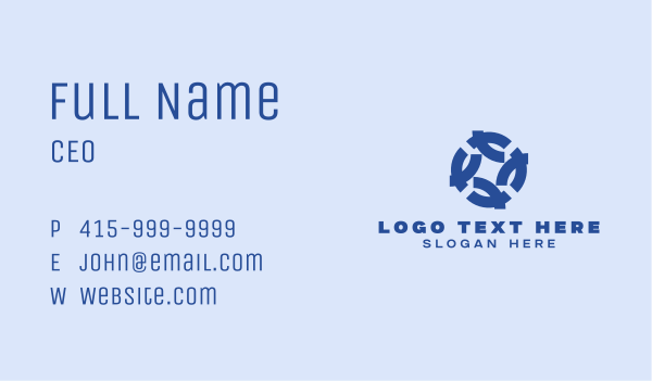 Blue Circle Business Business Card Design Image Preview