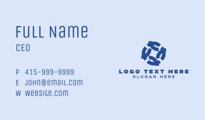 Blue Circle Business Business Card Image Preview