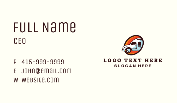 Logistics Truck Transport Business Card Design Image Preview