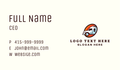 Logistics Truck Transport Business Card Image Preview