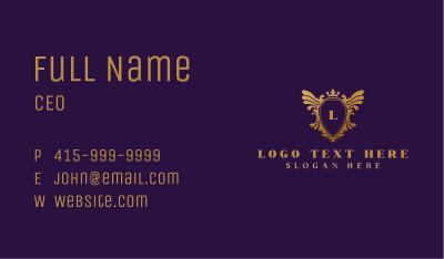 Elegant Eagle Heraldry Business Card Image Preview