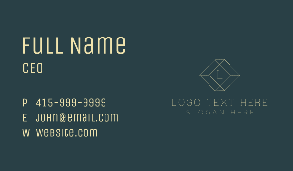 Elegant Cosmetics Letter  Business Card Design Image Preview