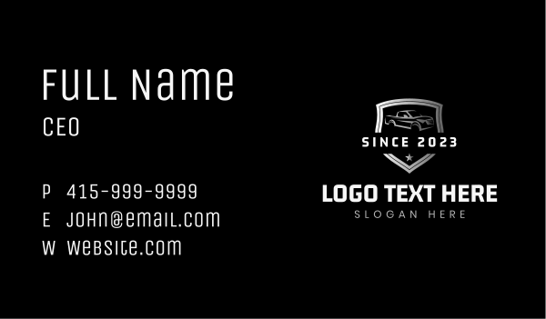 Pickup Truck Garage Business Card Design Image Preview