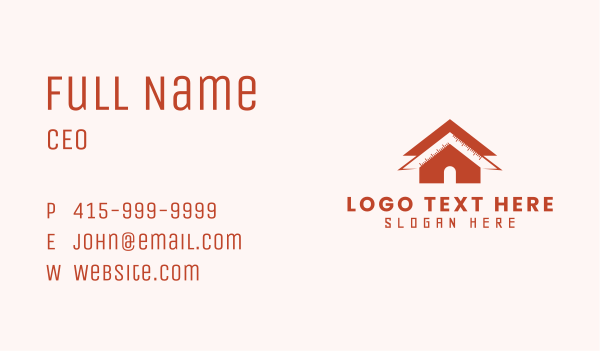Red L-Square Handyman Business Card Design Image Preview