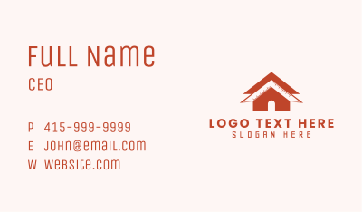 Red L-Square Handyman Business Card Image Preview