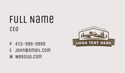 Brown Mountain Scenery Business Card Image Preview