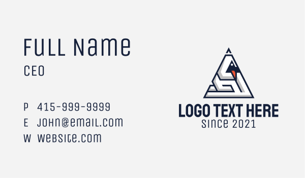 Triangle Duck Maze  Business Card Design Image Preview