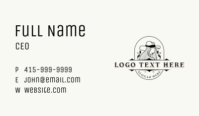 Cowgirl Hat Fashion Business Card Image Preview