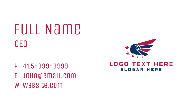 Veteran Eagle Wings Business Card Design Image Preview