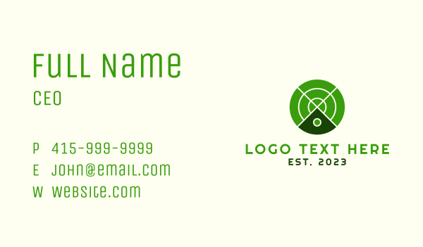 Green Sonar Tracker  Business Card Design Image Preview