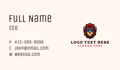 Lion Hip Hop Gaming Business Card Image Preview