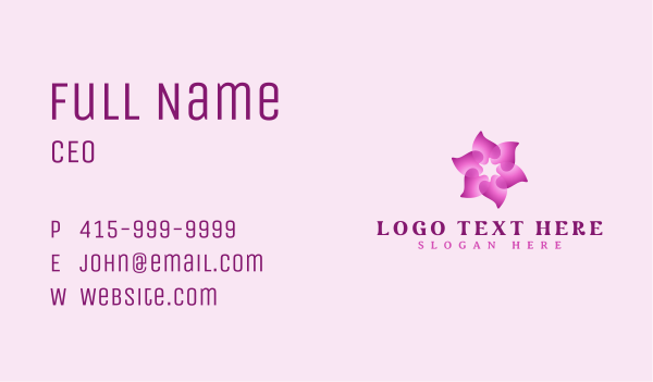 Flower Petal Wellness Business Card Design Image Preview