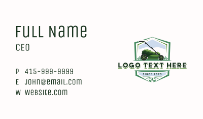 Lawn Mower Gardener Business Card Image Preview