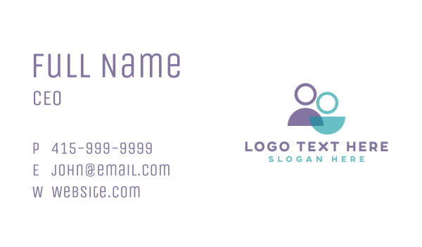 Abstract Community Charity Business Card Design Image Preview