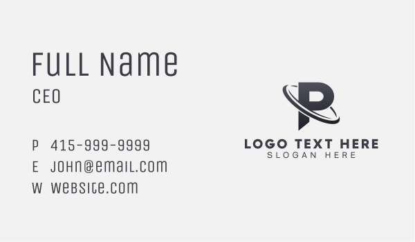 Startup Business Letter P  Business Card Design Image Preview