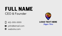 Sunset Beach Location Pin Business Card Image Preview