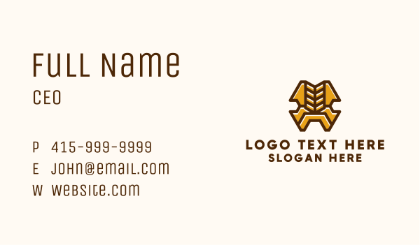 Abstract Wheat Crop  Business Card Design Image Preview