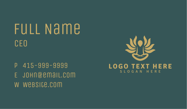 Lotus Flower Yoga Business Card Design Image Preview