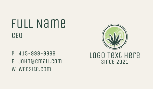 Weed Dispensary Badge Business Card Design Image Preview