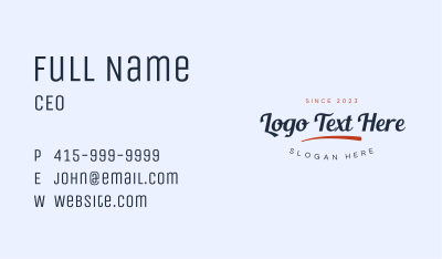 Sport Apparel Brand Business Card Image Preview