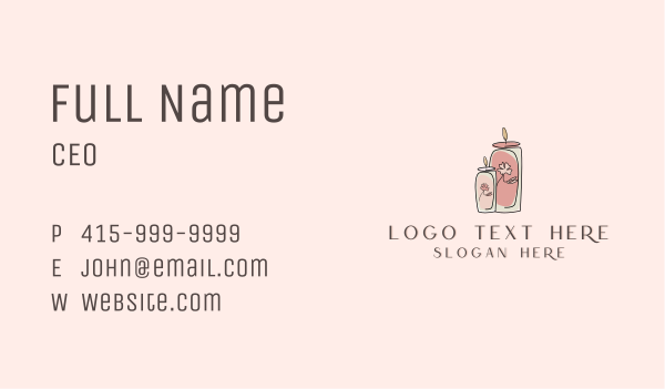 Flower Candle Business Card Design Image Preview