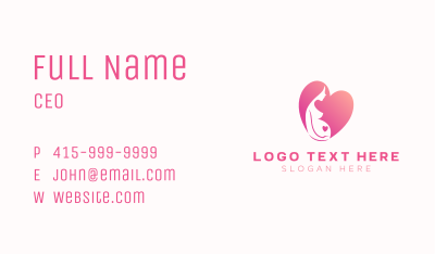 Pregnant Mother Heart Business Card Image Preview