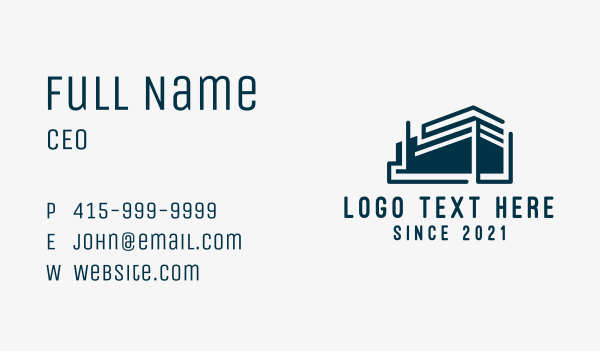 Factory Storage House Business Card Design Image Preview